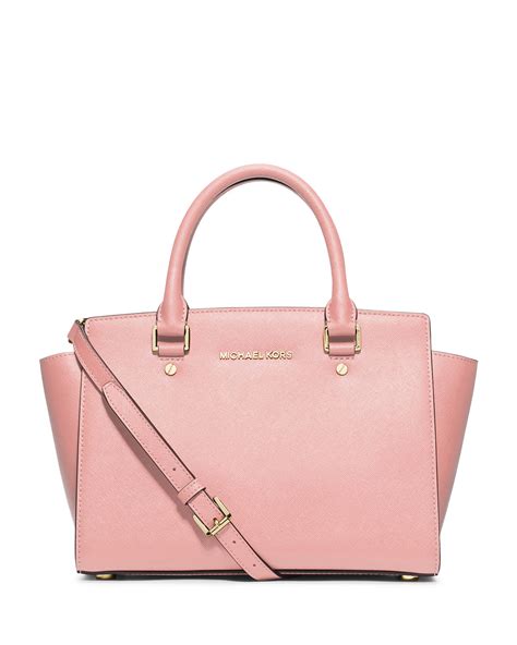 michael kors women's selma top zip satchel blossom|michael michael kors selma medium top zip satchel .